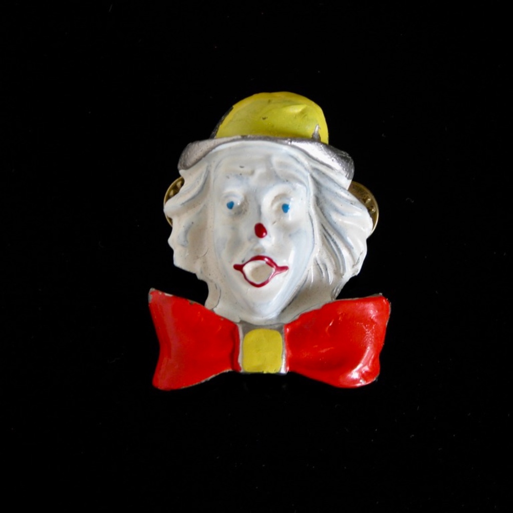 Rare Original Vintage Circus Clown Hat Pin